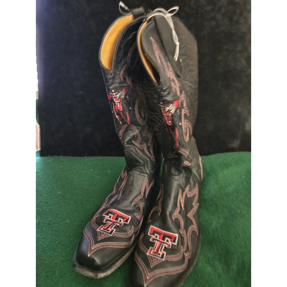 Gameday Texas Tech Mens 10 Black Leather Boots